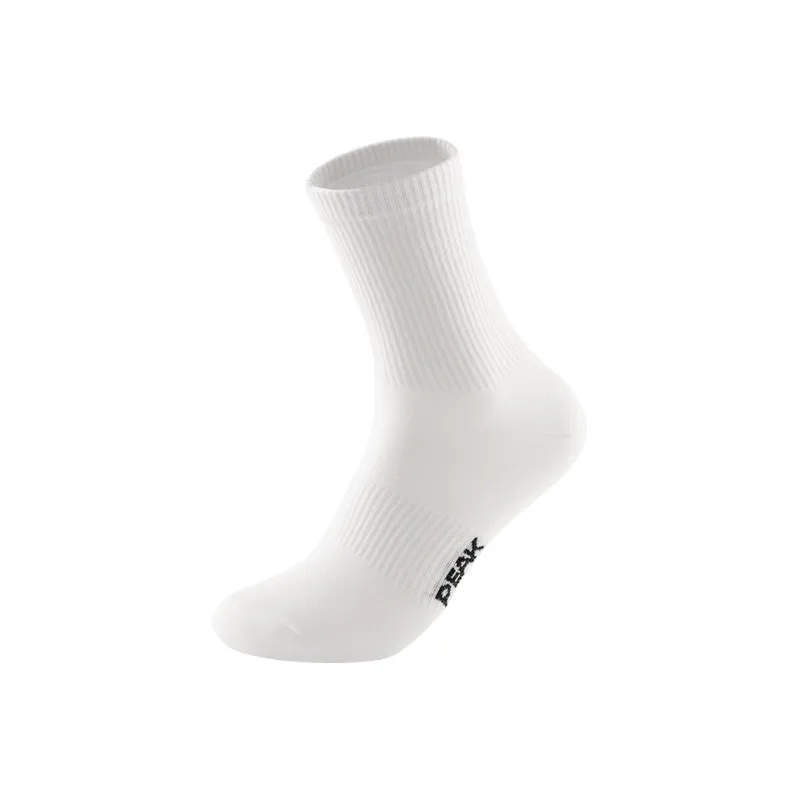 PEAK Mid Calf Socks Unisex White-1