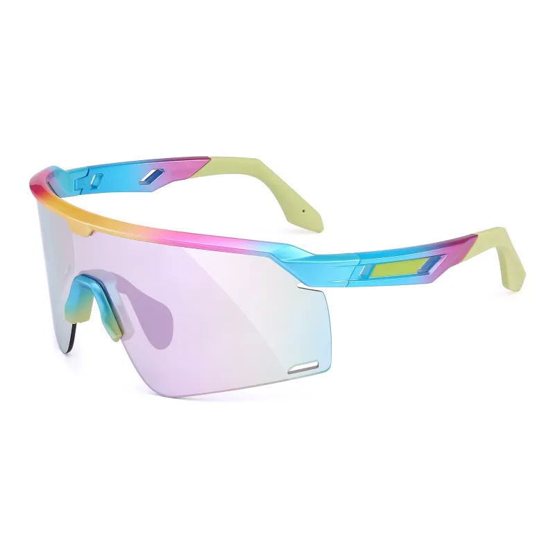 SUYAN TR/Memory Plastic Plate Alloy Frame Irregular Shape Sunglasses Unisex-9