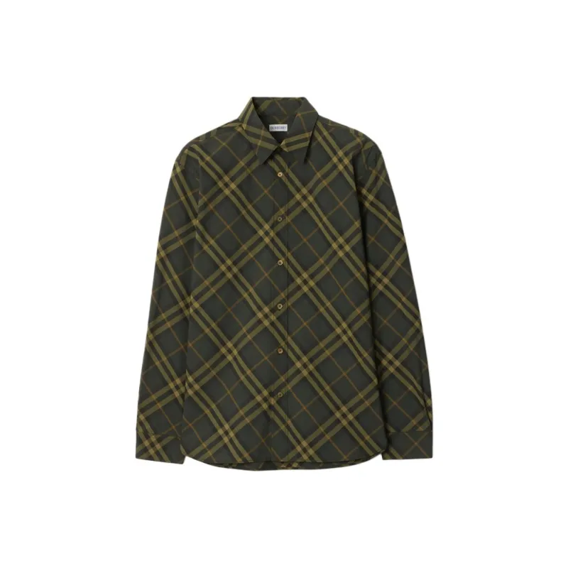 Burberry Shirts Men Olive-0