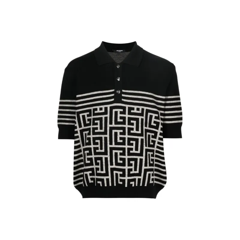 BALMAIN Sweaters Men Multicolor Black & White-0