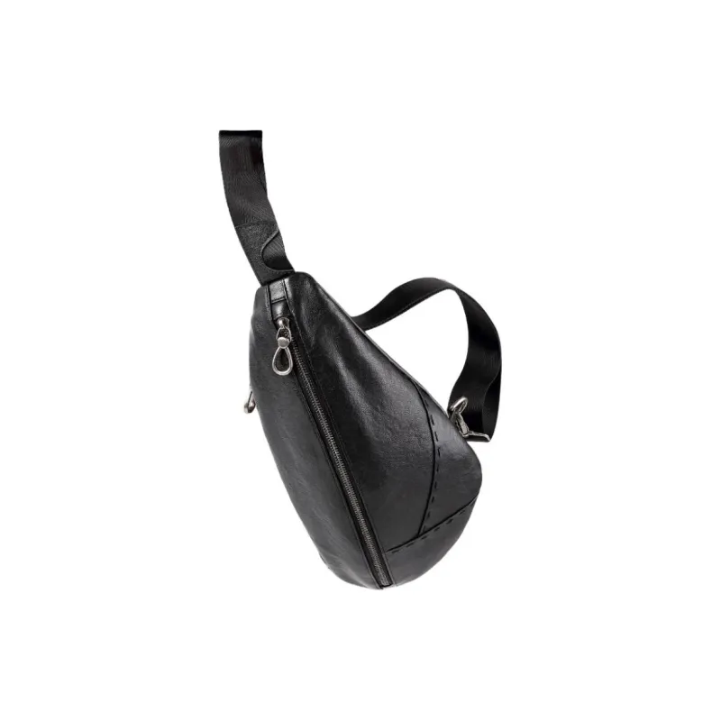 VIHUS Cow Leather Sling Bag Regular Men's Black-1