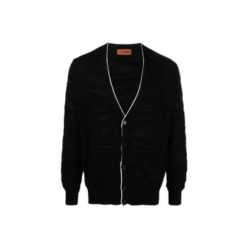 MISSONI Devoré effect Wool Blend Cardigan