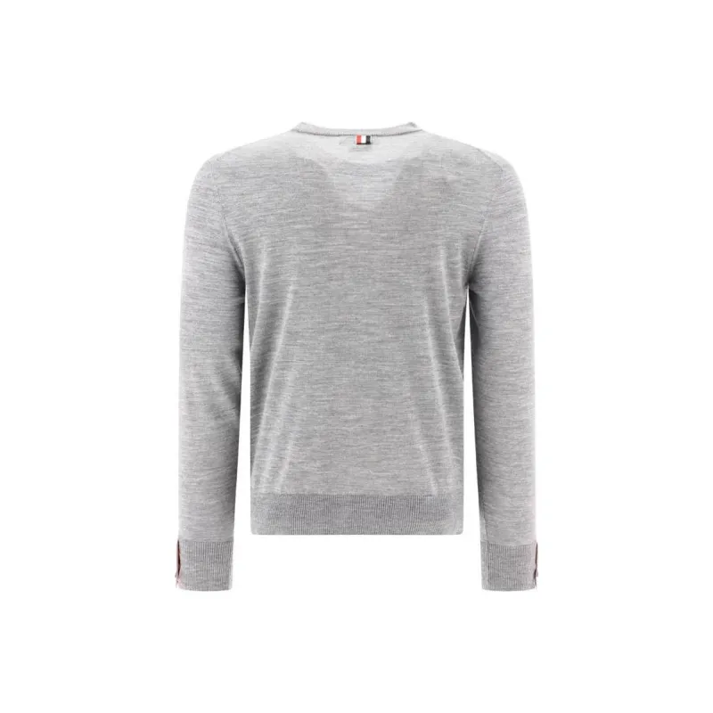 THOM BROWNE Rwb Stripe Detailed Crewneck Jumper-0