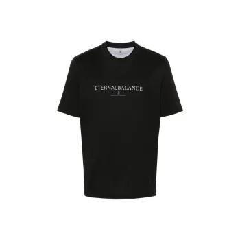 Brunello Cucinelli Logo Printed Crewneck T Shirt