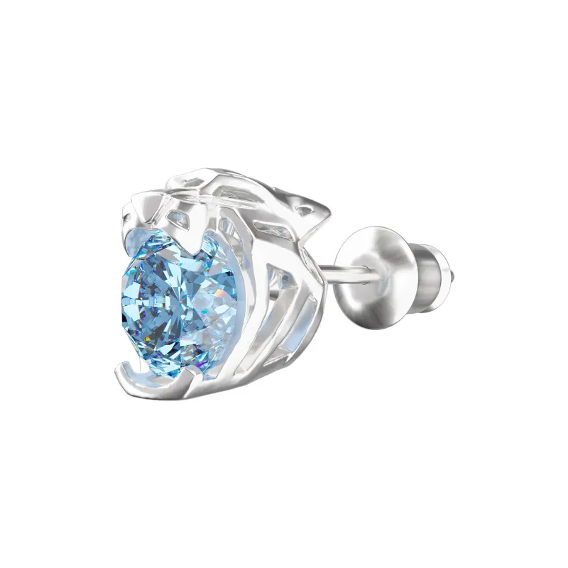ICEGANG S925 Silver Stud Earrings Unisex-11