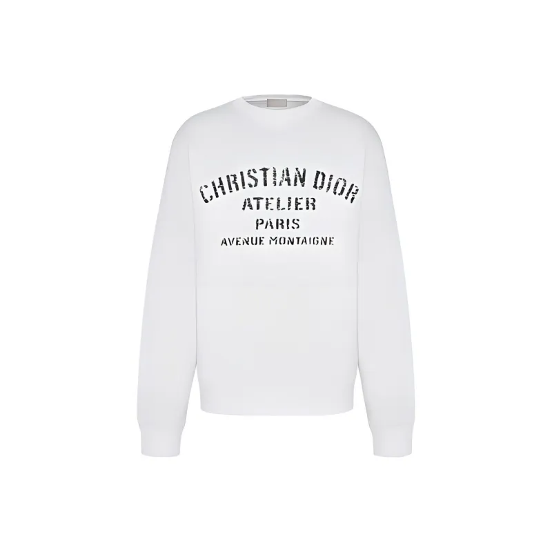DIOR Quarterly New Products Sweatshirts Men White-0
