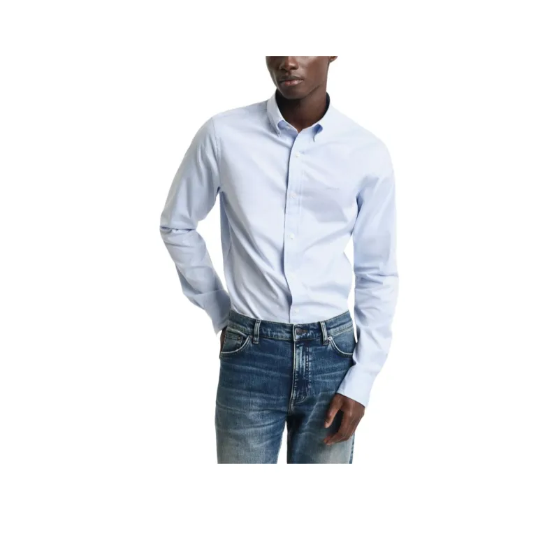 GANT Shirts Men Light Blue-0