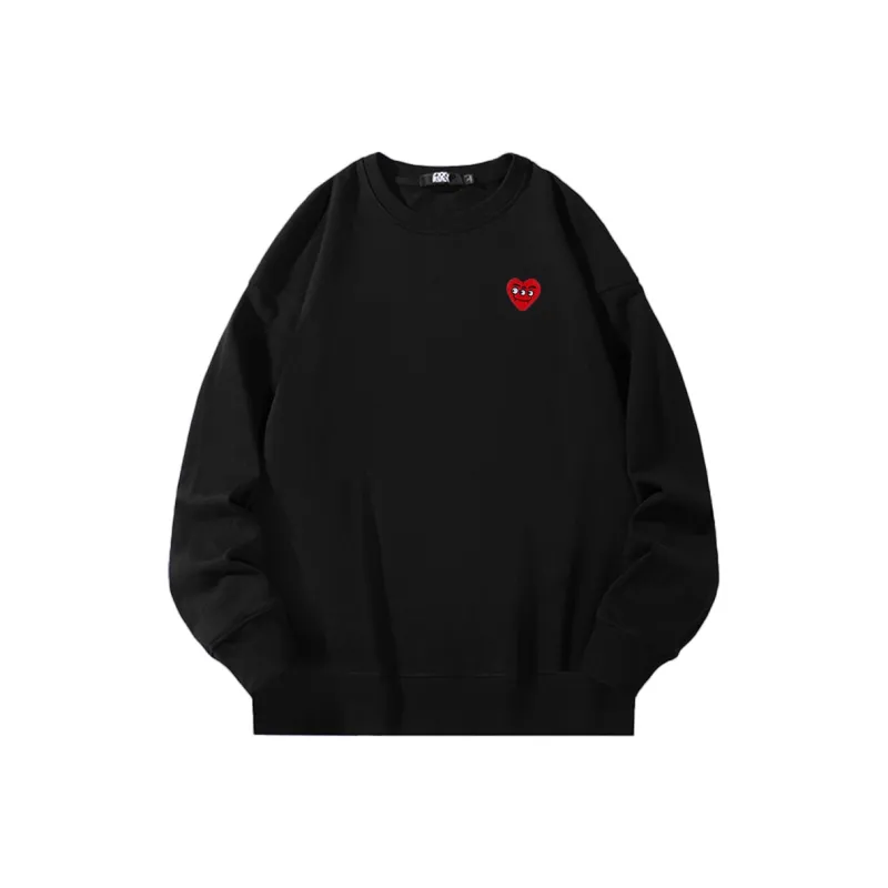 GXXX Heart Long Sleeved Crew Neck Sweatshirt Unisex-2