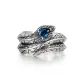 S925 Silver Ascending Snake Ring[Blue]