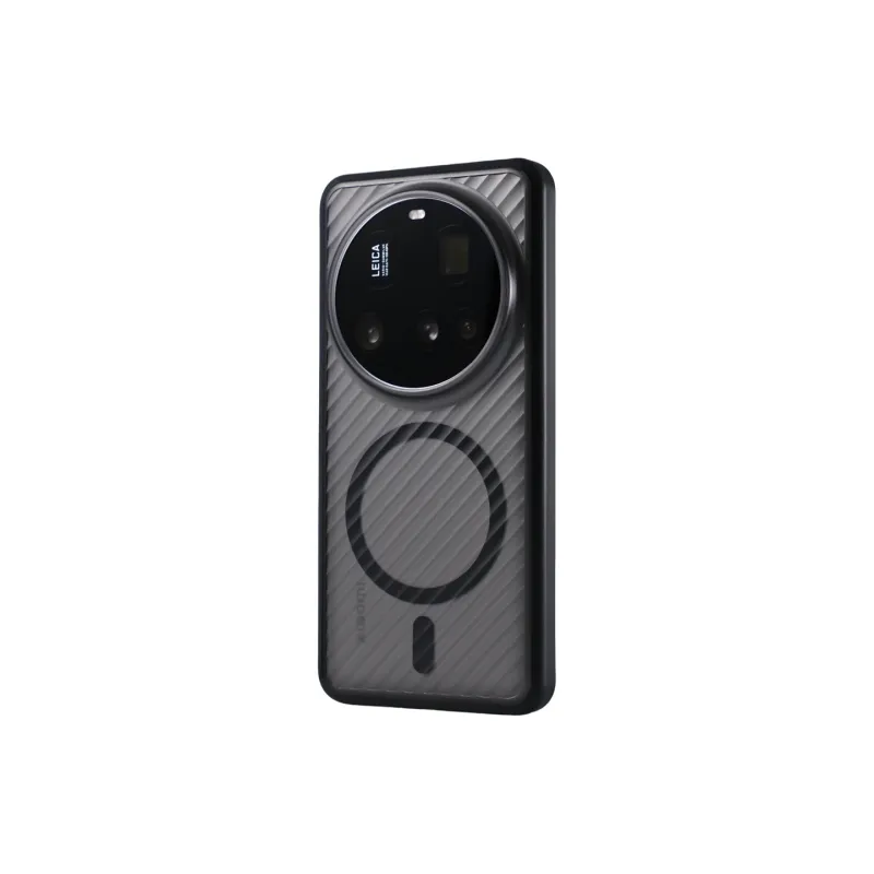 DEPA PC Material Semi Transparent Wave Twill Magnetic Phone Cases Compatibility With Xiaomi 13 15 Collection Minimalist-0