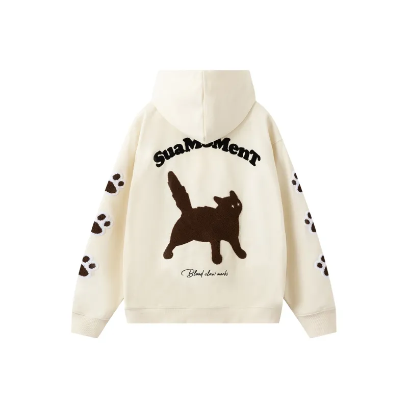 Suamoment Sweatshirt Spring And Fall American Trendy Couple Casual Hoodie Unisex-4