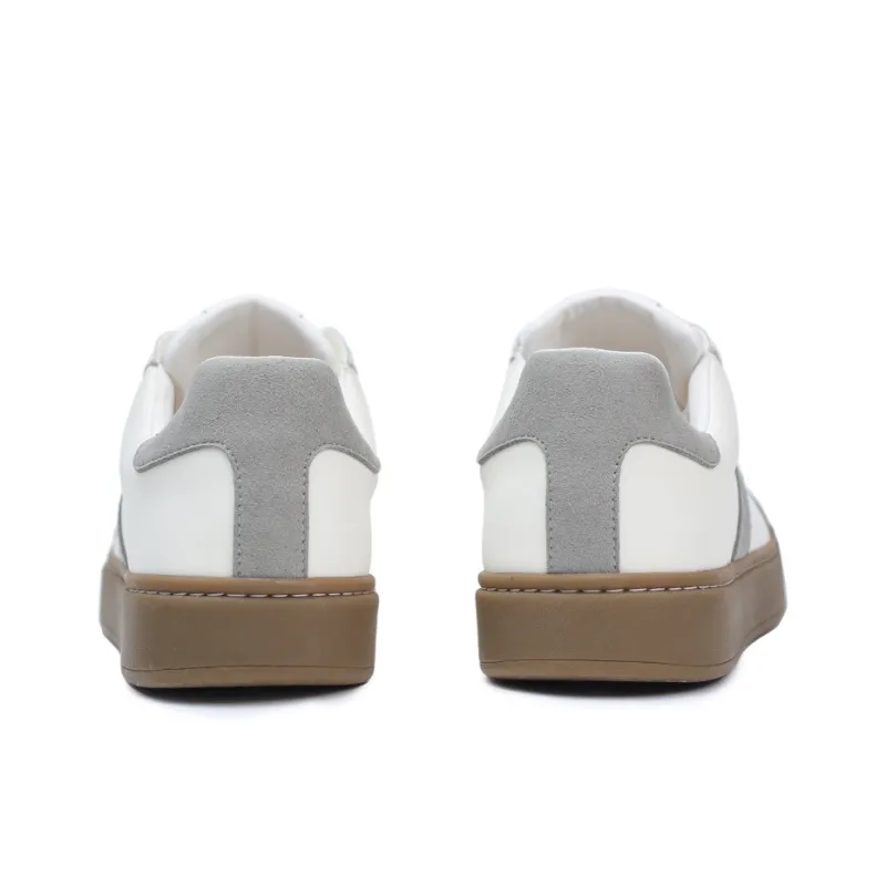 ZONEJOY Low Top Skateboard Shoes Men's Gray White-4