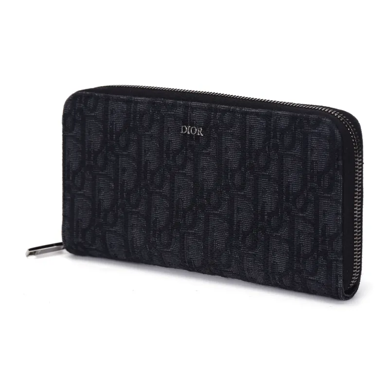 DIOR Printed Fabric Wallet Regular Men's Black-1