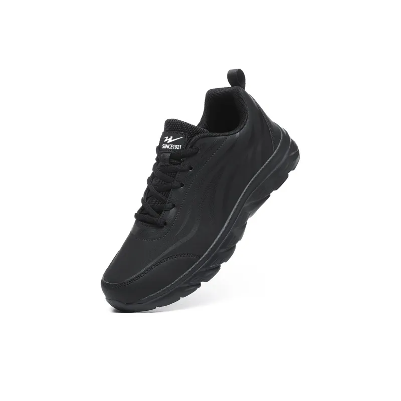 Binary Cushioning, Rebound, Lightweight, Anti slip Low Top Running Shoes Men's All Black-2