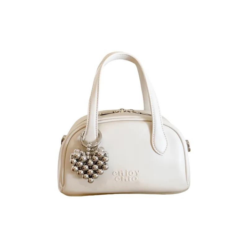 PAYOT Microfiber Synthetic Leather Handbag Women's Light Purple/Ecru-5