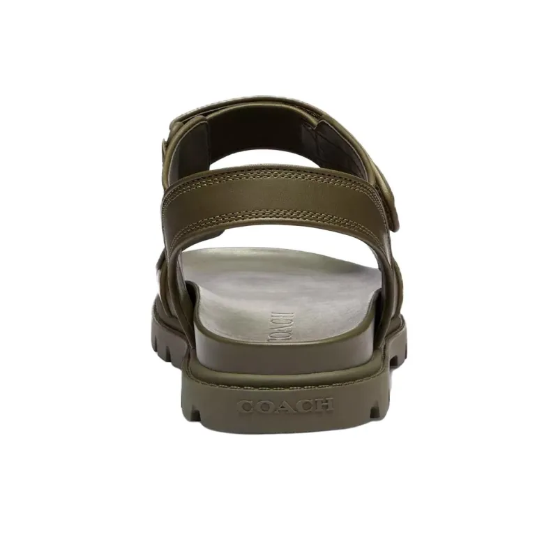 COACH One Strap Sandals Men's Army Green-4