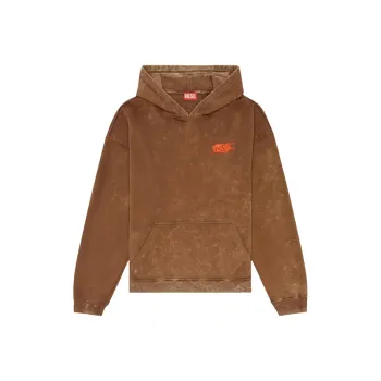 DIESEL Puff Print Logo Marbled Hoodie