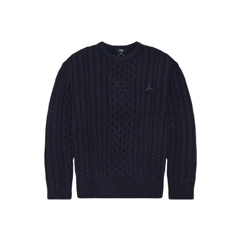 LI-NING 1990 Classic Collection Knitwear Men's Deep Enigmatic Blue-0