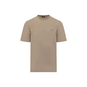 Ermenegildo Zegna Logo Embroidered Crewneck T Shirt