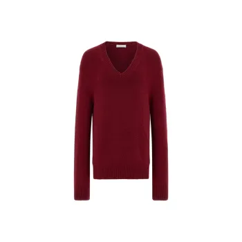 FERRAGAMO FW24 Cashmere Sweater Men Dark Red