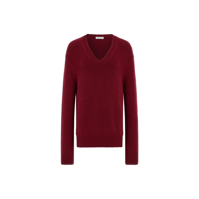 FERRAGAMO FW24 Cashmere Sweater Men Dark Red-0