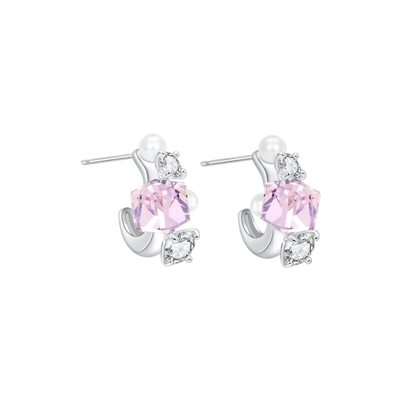 Lady Go 925 Sterling Silver Needle Earrings Women's-3
