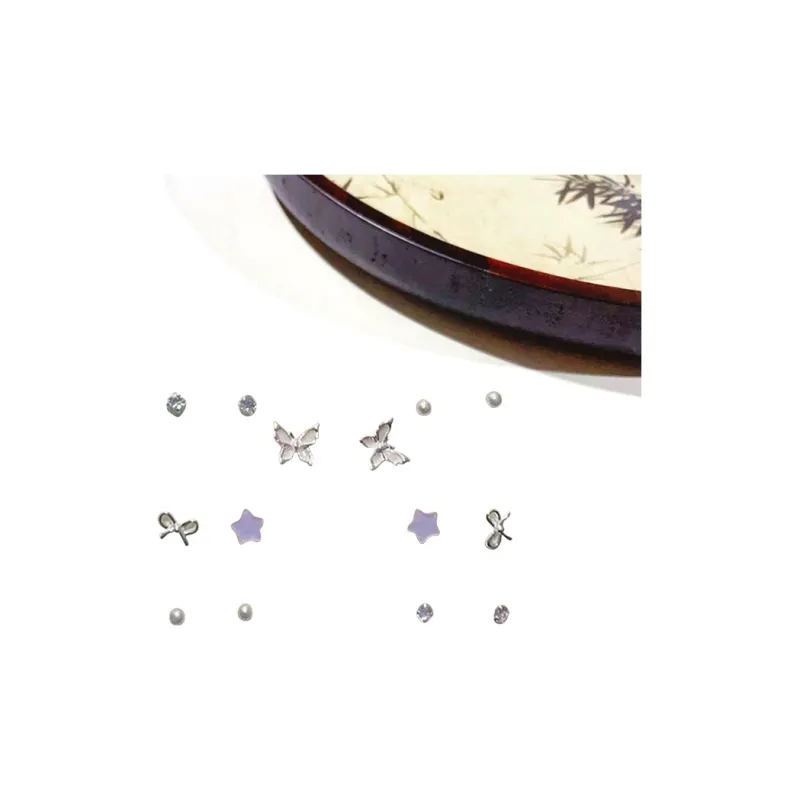 Welcome To The Treasure Alloy Stud Earrings Unisex-3