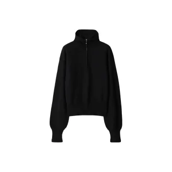 Burberry Quarter Zip Hooded Sweatshirt