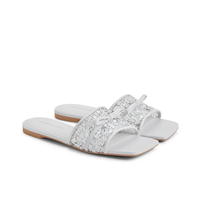 CHARLES&KEITH Sequins Rhinestone Slip Resistant Slide Slippers Women's Multi Composite Color-1