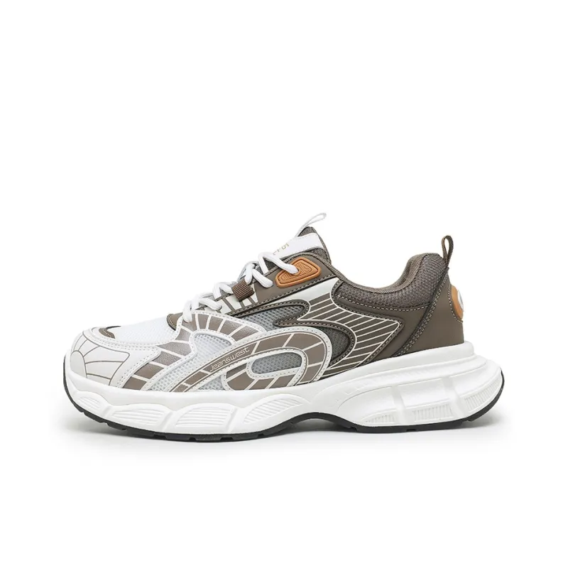 JEANSWEST Rattlesnake Collection Slip Resistant Low Top Chunky Sneakers Unisex-2