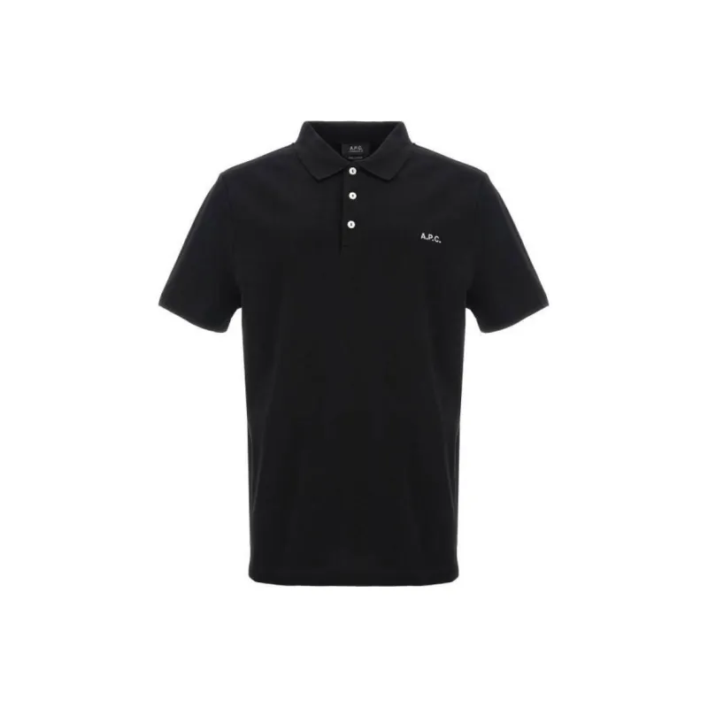 A.P.C Logo Embroidered Short Sleeved Polo Shirt-0