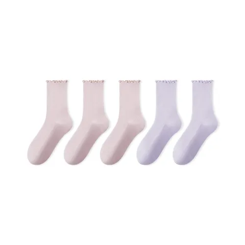 Moremoli Mid Calf Socks Women's 5 Pack