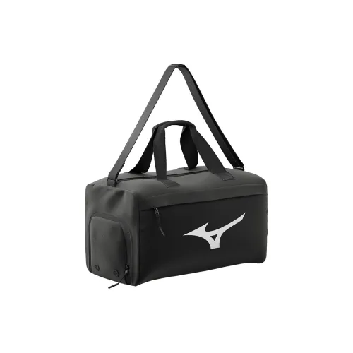 Mizuno Polyester Travel Bag, Gym Bag, Crossbody Bag Swim Bag Unisex Black