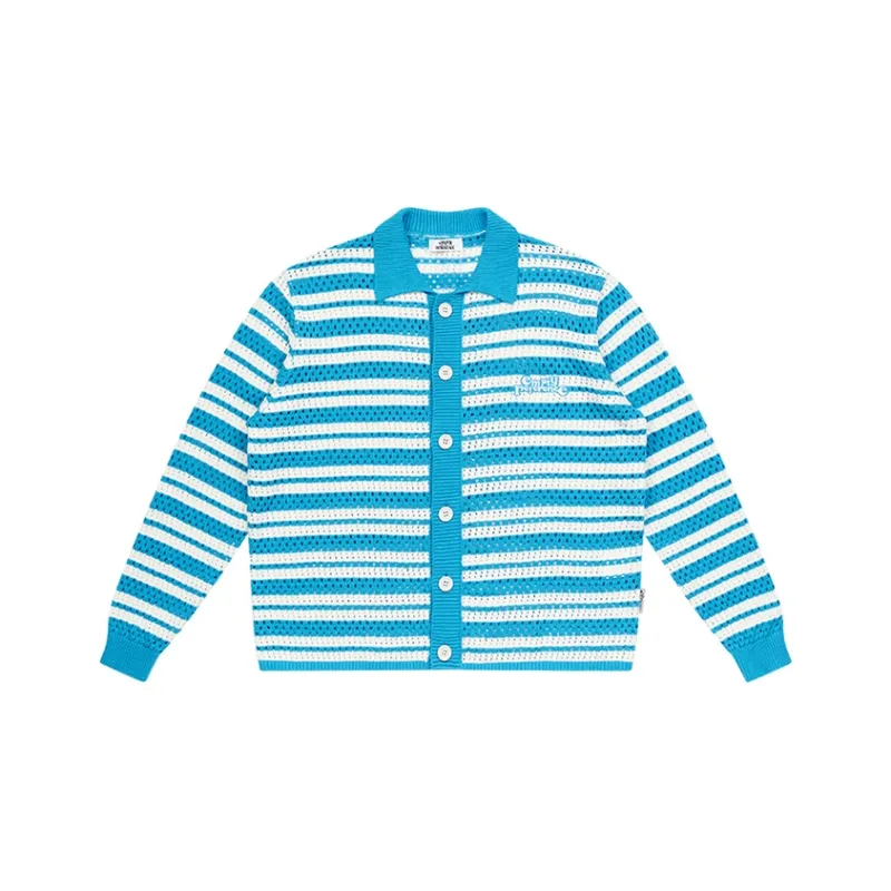 EMPTY REFERENCE Knitwear Unisex Blue With White Lettering-0