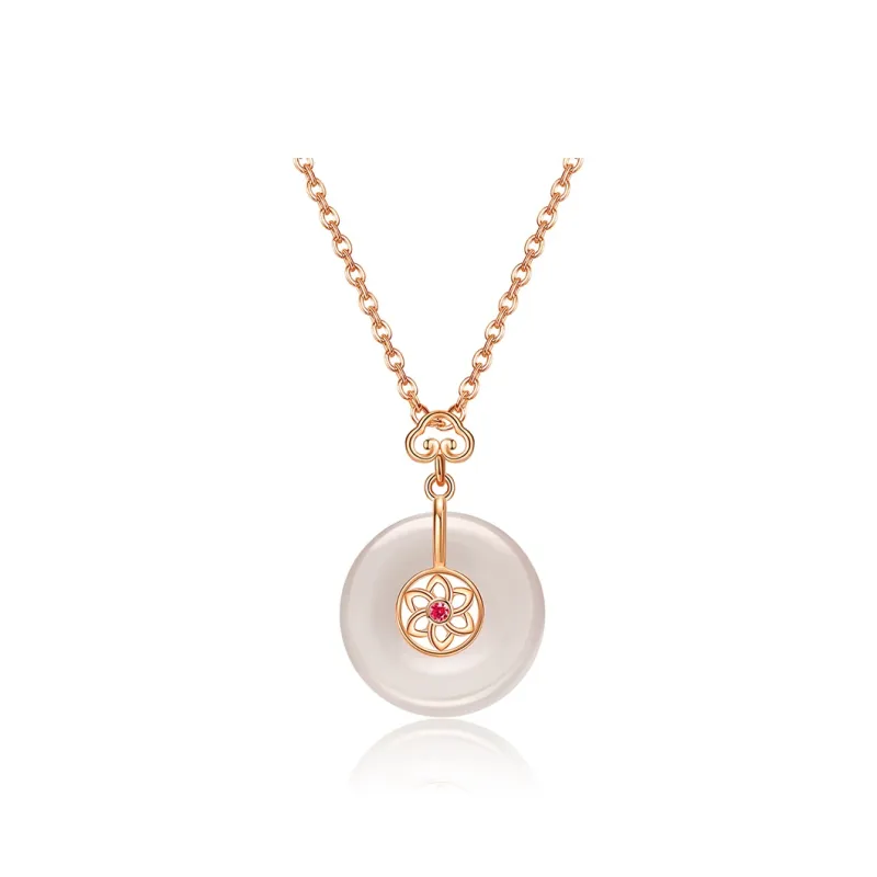CHAOHONGJI Natural Chalcedony Necklaces Women's-0
