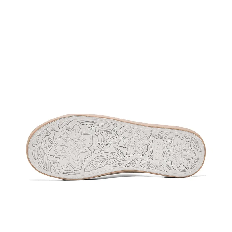 Skechers Bob's Abrasion Resistant Low Top Canvas Shoes Women's White-5