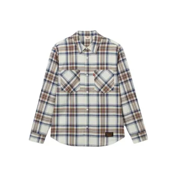 Levi's Shirt Men's Blue Brown Plaid