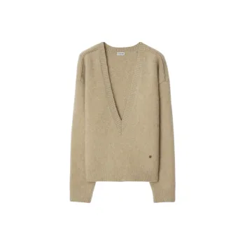 Burberry Plunging V Neck Knitted Jumper
