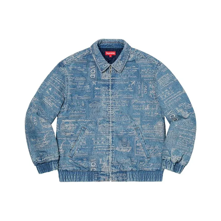 Supreme Checks Embroidered Denim Jacket-0