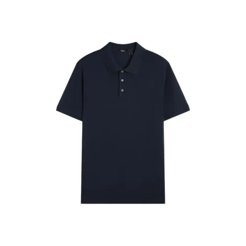 THEORY Polo Shirt Men's Navy Blue
