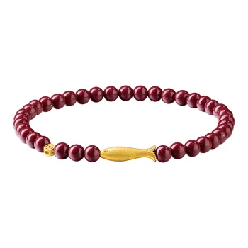 Stone Notes Reconstructed Cinnabar Bracelets Women's
