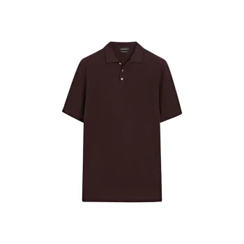 Massimo Dutti Polo Shirt Men's Dark Red