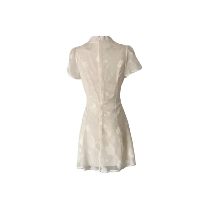 Nooidea Official Short Sleeved Dress Women's Apricot-7