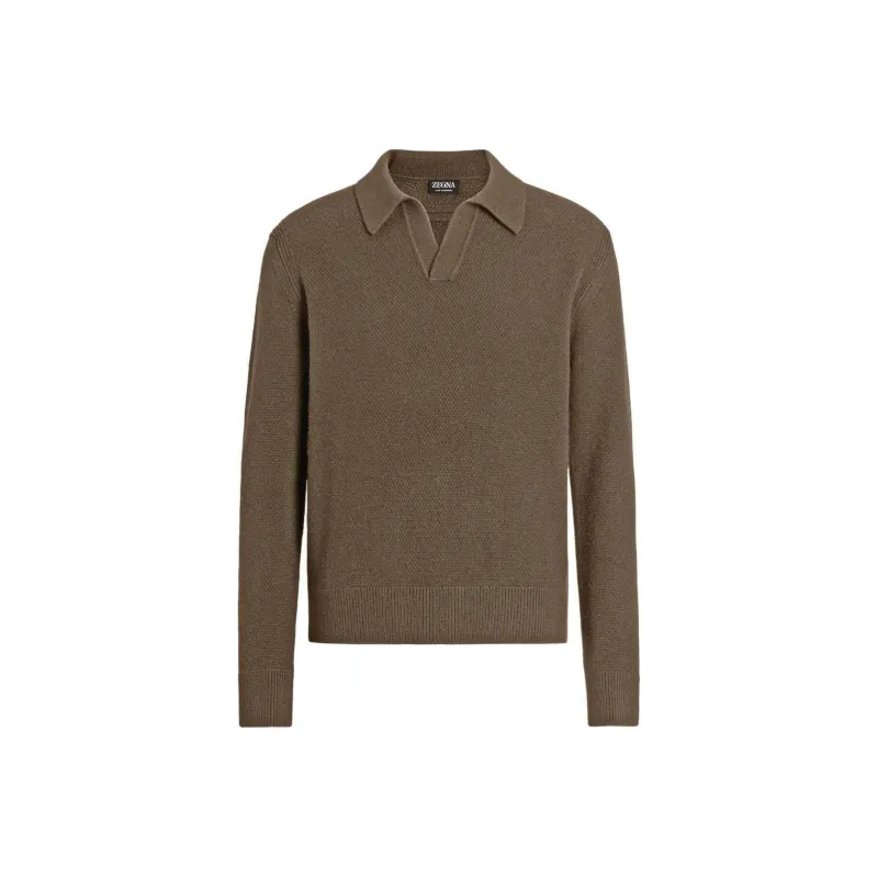 Ermenegildo Zegna Oasi Knitted Polo Shirt-0