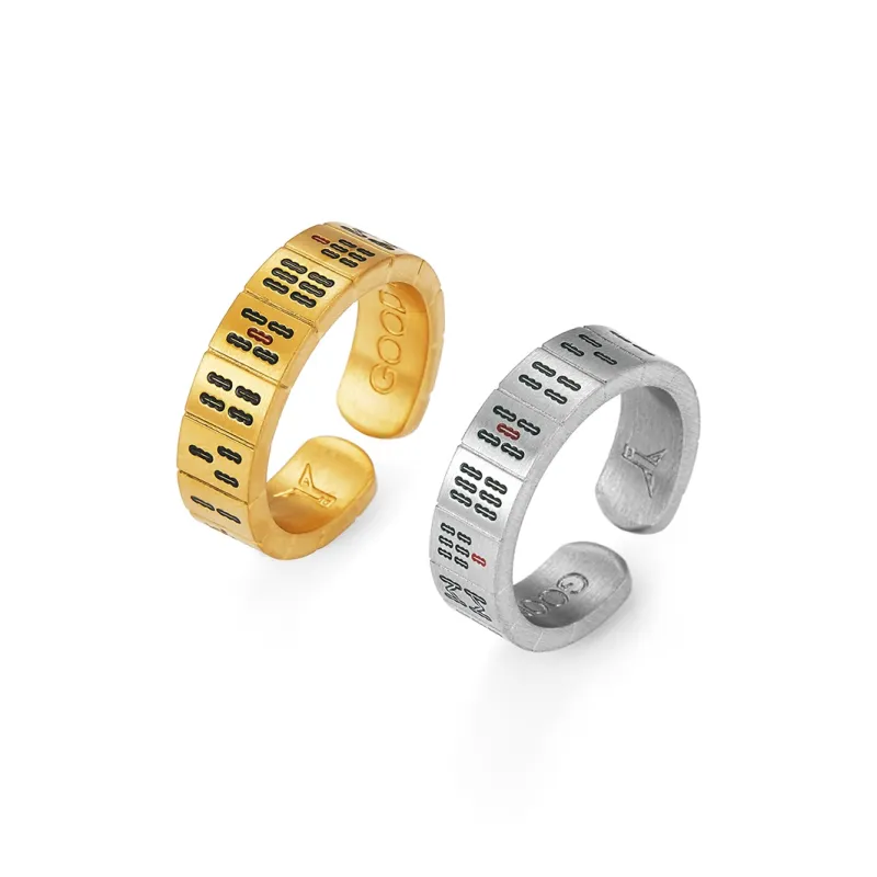 DH7 Titanium Steel Rings Unisex-8