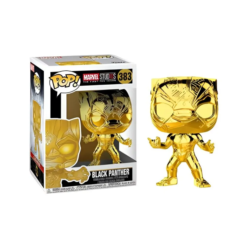 Funko Pop! Marvel Studio's 10th Anniversary Black Panther Chrome Figure #383-0
