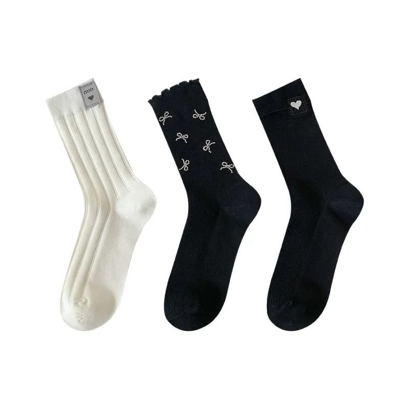 MIIOW Mid Calf Socks Women's 3 Pack-7