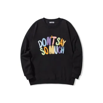 GUKUUL Letter Print Crew Neck Sweatshirt Unisex