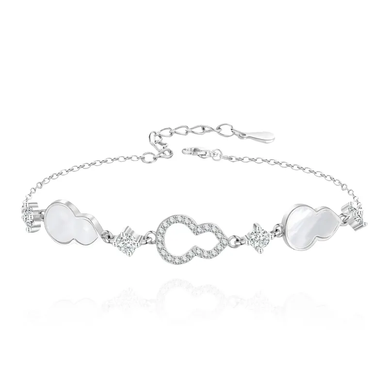 NUSQ S925 Silver With Zircon Bracelets Women's-0