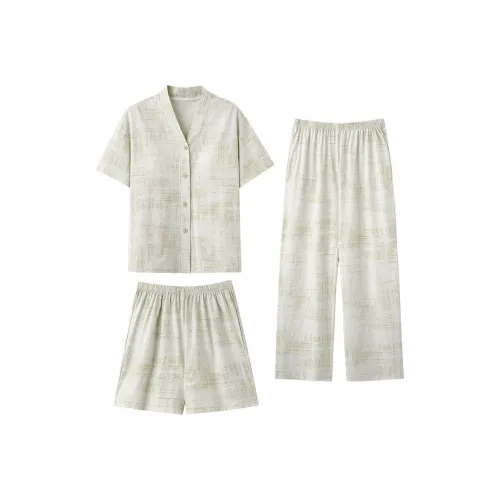 XISHE Pajama Set Women's Light Khaki